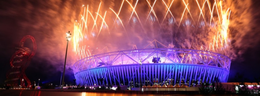 Fireworks at Olympic Closing ceremony London - Facebook timeline covers maker
