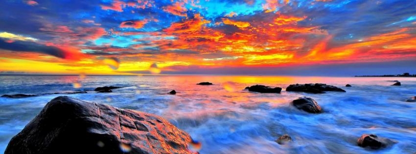 Amazing Sea Sunset Timeline Cover - Facebook timeline covers maker
