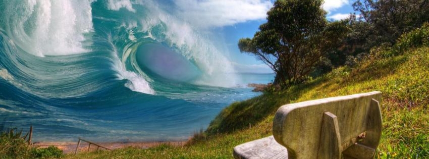 Ocean Wave Artistic Landscape Timeline cover - Facebook timeline covers maker